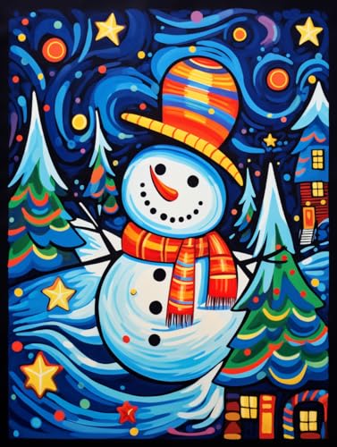 MAVINNE 5D Diamond Painting Weihnachten Kits für Erwachsene, DIY Diamant Kunst Kits mit Vollbohrer Strass Kristall Kreuzstich Stickerei Kit Home Wall Decor Geschenk - 30x40cm B389 von MAVINNE