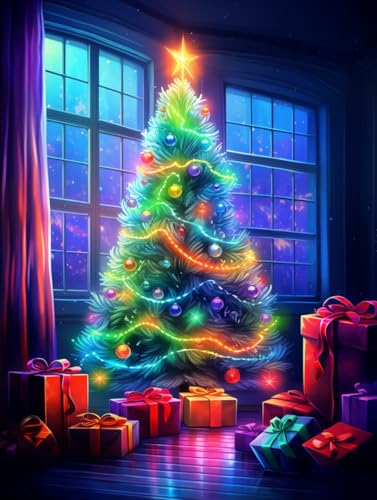 MAVINNE 5D Diamond Painting Weihnachten Kits für Erwachsene, DIY Diamant Kunst Kits mit Vollbohrer Strass Kristall Kreuzstich Stickerei Kit Home Wall Decor Geschenk - 30x40cm B396 von MAVINNE