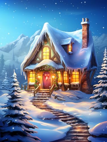 MAVINNE 5D Diamond Painting Weihnachten Kits für Erwachsene, DIY Diamant Kunst Kits mit Vollbohrer Strass Kristall Kreuzstich Stickerei Kit Home Wall Decor Geschenk - 30x40cm B399 von MAVINNE
