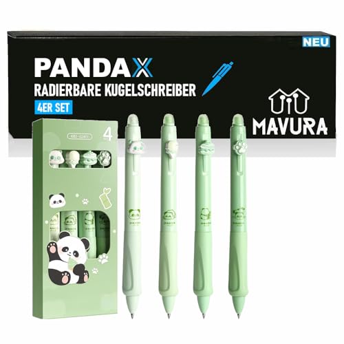 MAVURA PANDAX 4 Stück Radierbare Kugelschreiber in süßer Panda Optik MAVURA PANDAX 4 Stück Radierbare Kugelschreiber in süßer Panda Optik von MAVURA