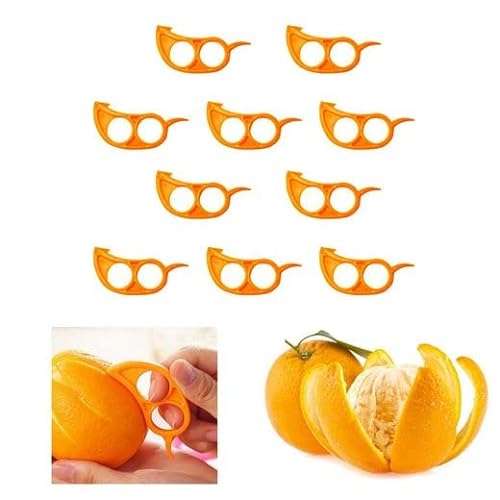 ORANGENFIX Orangen Schäler Apfelsinenschäler Obstschäler Zitrusschäler Apfelsinen Schäler [10er Set] von MAVURA