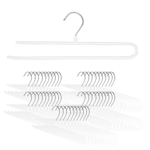 MAWA by Reston Lloyd, Einzelstab-Hosenbügel mit drehbarem Haken, Stahlbügel mit Anti-Rutsch-Beschichtung, 50 Stück, Weiß MAWA by Reston Lloyd, Einzelstab-Hosenbügel mit drehbarem Haken, Stahlbügel mit Anti-Rutsch-Beschichtung, 50 Stück, Weiß von MAWA