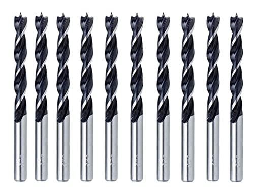 Brad Point Holzbearbeitungsbohrer, 3/16 Zoll, Sporenspitzenbohrer, Hartholz, Weichholz, 10 Stück Brad Point Holzbearbeitungsbohrer, 3/16 Zoll, Sporenspitzenbohrer, Hartholz, Weichholz, 10 Stück von MAX-CRAFT