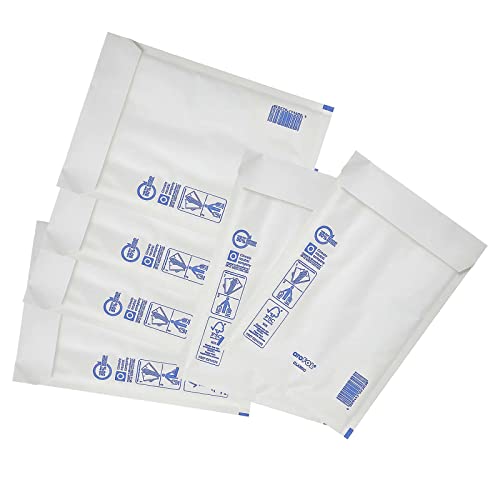 B/00 gepolsterte Luftpolsterumschläge, gefüttert, Versandtaschen, Versandtaschen, Versandverpackung, goldfarben, selbstverschließend, 120 x 215 mm, 25 Umschläge, weiß B/00 gepolsterte Luftpolsterumschläge, gefüttert, Versandtaschen, Versandtaschen, Versandverpackung, goldfarben, selbstverschließend, 120 x 215 mm, 25 Umschläge, weiß von MAX SOLUTIONS