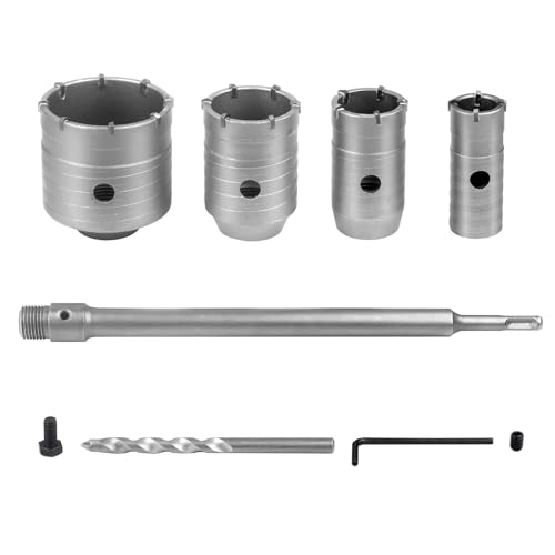 MAXAZTEX Trockenbohrkronen-Set für Beton – 6-tlg. Set Ø 30/40 / 50 / 68mm mit 320mm Rundschaft & SDS-Plus Adapter – Hohlbohrkronen für Mauerwerk, Ziegel, Zement, Stein, Fliesen & Klimaanlagenmonta MAXAZTEX Trockenbohrkronen-Set für Beton – 6-tlg. Set Ø 30/40 / 50 / 68mm mit 320mm Rundschaft & SDS-Plus Adapter – Hohlbohrkronen für Mauerwerk, Ziegel, Zement, Stein, Fliesen & Klimaanlagenmonta von MAXAZTEX