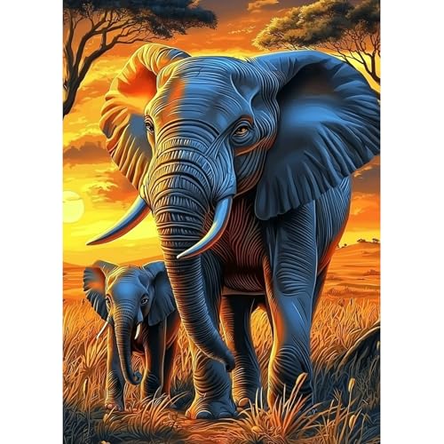 MAXBYE 5D Elefant Diamond Painting Art Kits Erwachsene, DlY Vollbohrer Diamant Kunst Sets Gem Kreuzstich Einfache Kits für Anfänger, Diamond Malerei Kunsthandwerk für Zuhause Dekor Geschenke 30x40cm MAXBYE 5D Elefant Diamond Painting Art Kits Erwachsene, DlY Vollbohrer Diamant Kunst Sets Gem Kreuzstich Einfache Kits für Anfänger, Diamond Malerei Kunsthandwerk für Zuhause Dekor Geschenke 30x40cm von MAXBYE