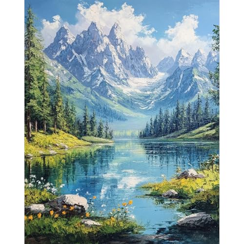 MAXBYE Berge Landschaft Malen Nach Zahlen Erwachsene, Paint by Numbers DIY Handgemalt Ölgemälde Kit Leinwand Acrylfarben Painting für Home Decor Geburtstag Weihnachten Geschenk, Ohne Rahmen 40x50cm MAXBYE Berge Landschaft Malen Nach Zahlen Erwachsene, Paint by Numbers DIY Handgemalt Ölgemälde Kit Leinwand Acrylfarben Painting für Home Decor Geburtstag Weihnachten Geschenk, Ohne Rahmen 40x50cm von MAXBYE