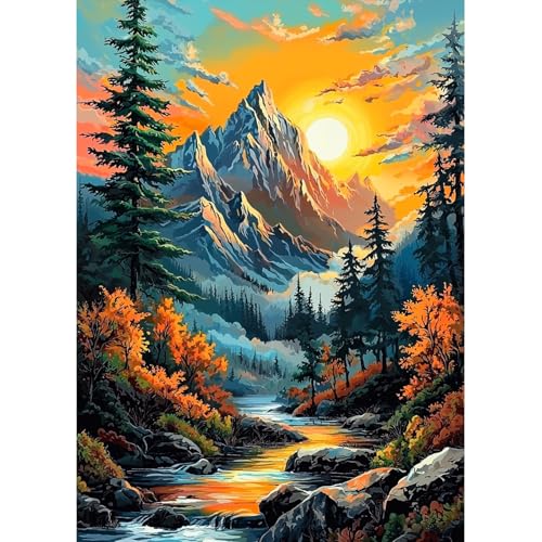 MAXBYE Diamond Painting Art Kits für Erwachsene, 5D Berglandschaft Diamond Painting Art Kits DIY Full Drill Kunst Crystal Malerei Für Anfänger, Diamant Kreuzstich Geschenke Home Wand Dekor 30x40cm MAXBYE Diamond Painting Art Kits für Erwachsene, 5D Berglandschaft Diamond Painting Art Kits DIY Full Drill Kunst Crystal Malerei Für Anfänger, Diamant Kreuzstich Geschenke Home Wand Dekor 30x40cm von MAXBYE