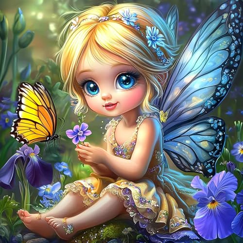 MAXBYE DIY 5D Diamond Painting Kits für Erwachsene, Schöne Schmetterlingsfee Diamond Art Kit Full Drill Crystal Malerei Blumen Diamant Kreuzstich Geschenke Home Wall Dekor 30x30cm MAXBYE DIY 5D Diamond Painting Kits für Erwachsene, Schöne Schmetterlingsfee Diamond Art Kit Full Drill Crystal Malerei Blumen Diamant Kreuzstich Geschenke Home Wall Dekor 30x30cm von MAXBYE