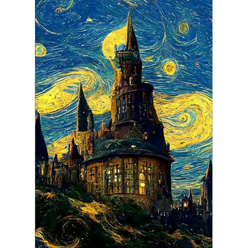 MAXBYE DIY Art Diamond Painting Schlösser, 5D Diamond Painting Stitch Erwachsene Kits, Full Diamant Art Kunst Malerei Stickerei für Anfänger, Sternenhimmel Diamant Malerei für Haus Dekoration 30x40 cm MAXBYE DIY Art Diamond Painting Schlösser, 5D Diamond Painting Stitch Erwachsene Kits, Full Diamant Art Kunst Malerei Stickerei für Anfänger, Sternenhimmel Diamant Malerei für Haus Dekoration 30x40 cm von MAXBYE