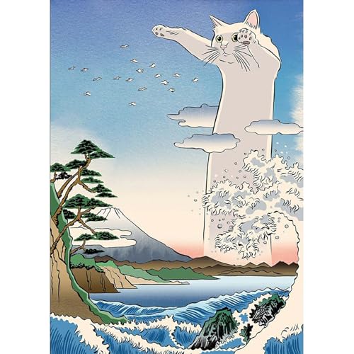 MAXBYE DIY Diamant Painting Bilder Kit, 5D Full Drill Diamond Painting Ukiyo-e, Erwachsene Zahlen Diamant Painting katze, Stitch Diamond Art Painting Kits für Home Wall Decor 30x40 cm MAXBYE DIY Diamant Painting Bilder Kit, 5D Full Drill Diamond Painting Ukiyo-e, Erwachsene Zahlen Diamant Painting katze, Stitch Diamond Art Painting Kits für Home Wall Decor 30x40 cm von MAXBYE