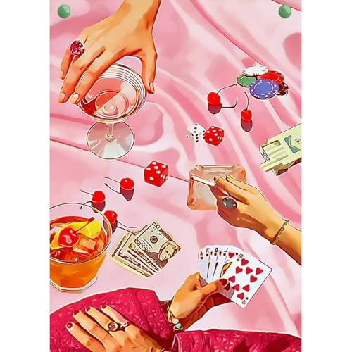 MAXBYE DIY Diamant Painting Rosa Kasino Bilder Kit, 5D Lustige Party Full Drill Diamond Painting Kits, Erwachsene Zahlen Diamant Painting, Stitch Diamond Art Painting Kits für Home Wall Decor 30x40 MAXBYE DIY Diamant Painting Rosa Kasino Bilder Kit, 5D Lustige Party Full Drill Diamond Painting Kits, Erwachsene Zahlen Diamant Painting, Stitch Diamond Art Painting Kits für Home Wall Decor 30x40 von MAXBYE