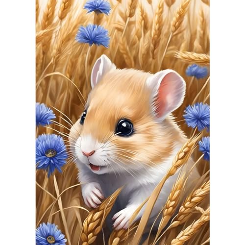 MAXBYE DIY Diamond Painting Hamster, 5D Diamond Painting Set, Tier Malen nach Zahlen Diamant Anfänger Cross Stickerei Malerei Kits Wand Dekor 30x40cm MAXBYE DIY Diamond Painting Hamster, 5D Diamond Painting Set, Tier Malen nach Zahlen Diamant Anfänger Cross Stickerei Malerei Kits Wand Dekor 30x40cm von MAXBYE