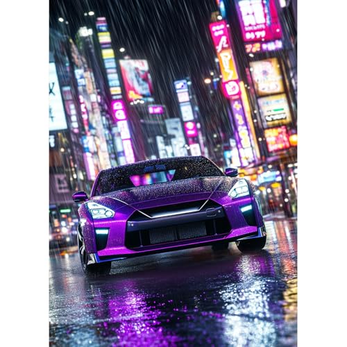 MAXBYE DIY Diamond Painting Lila Sportwagen, 5D Cyberpunk Stil Diamond Painting Kit für Erwachsene, Diamant Art Kunst Malerei Stickerei Set für Anfänger, Diamant Malerei für Haus Dekoration 30x40 cm MAXBYE DIY Diamond Painting Lila Sportwagen, 5D Cyberpunk Stil Diamond Painting Kit für Erwachsene, Diamant Art Kunst Malerei Stickerei Set für Anfänger, Diamant Malerei für Haus Dekoration 30x40 cm von MAXBYE