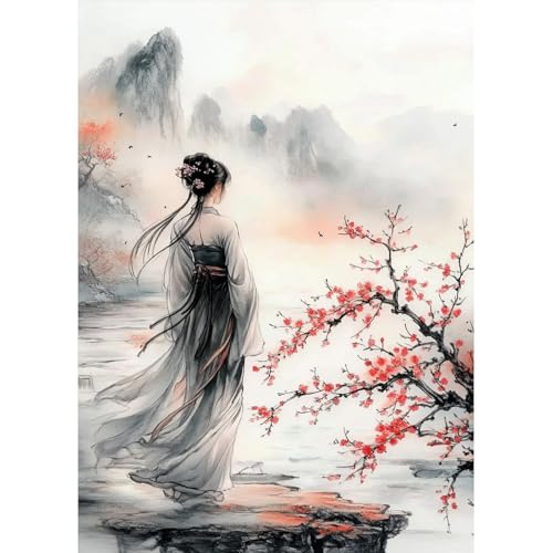 MAXBYE Dame mit Blumen Diamond Painting Kits für Erwachsene, 5D Diamond Painting Art Kit Full Drill Diamond Picture Art für Anfänger, Diamant Kreuzstich Kunsthandwerk Gift Home Wand Dekor 30x40cm MAXBYE Dame mit Blumen Diamond Painting Kits für Erwachsene, 5D Diamond Painting Art Kit Full Drill Diamond Picture Art für Anfänger, Diamant Kreuzstich Kunsthandwerk Gift Home Wand Dekor 30x40cm von MAXBYE