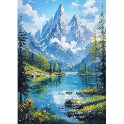 MAXBYE Diamond Painting Art Kits, 5D Berge & Flüsse Diamond Kunst Komplett Set DIY Gem Kunsthandwerk für Erwachsene Anfänger, Runde Diamant Bilder Kristall Kreuzstich Home Wall Decor 30x40cm MAXBYE Diamond Painting Art Kits, 5D Berge & Flüsse Diamond Kunst Komplett Set DIY Gem Kunsthandwerk für Erwachsene Anfänger, Runde Diamant Bilder Kristall Kreuzstich Home Wall Decor 30x40cm von MAXBYE