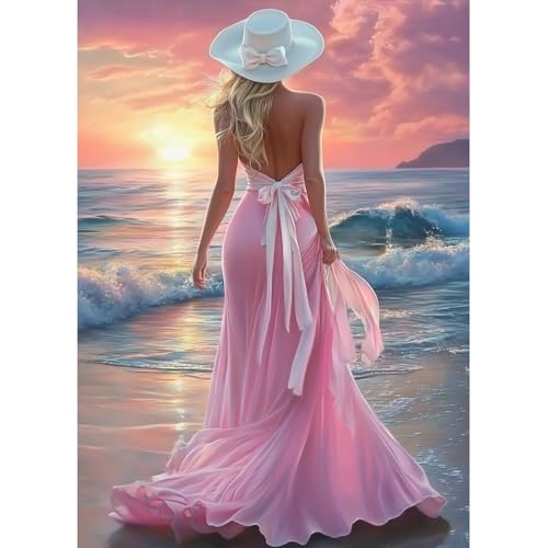 MAXBYE Diamond Painting Art Kits, 5D Frau Diamond Kunst Komplett Set für Erwachsene Anfänger, Sonnenuntergang DIY Gem Kunsthandwerk Runde Diamant Bilder Kristall Kreuzstich Home Wall Decor 30x40cm MAXBYE Diamond Painting Art Kits, 5D Frau Diamond Kunst Komplett Set für Erwachsene Anfänger, Sonnenuntergang DIY Gem Kunsthandwerk Runde Diamant Bilder Kristall Kreuzstich Home Wall Decor 30x40cm von MAXBYE