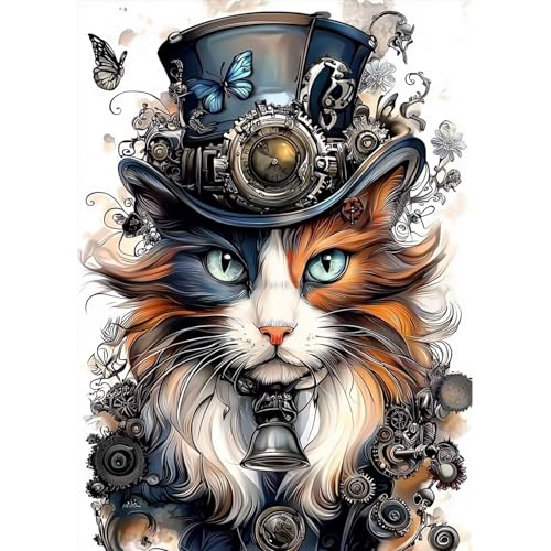 MAXBYE Diamond Painting Art Kits für Erwachsene, 5D Katze Diamant Kunst Sets DIY Animal Vollbohrer Art Kristall Kunsthandwerk Für Anfänger, Diamant Malerei Bastelset für Haus Wanddeko 30x40cm MAXBYE Diamond Painting Art Kits für Erwachsene, 5D Katze Diamant Kunst Sets DIY Animal Vollbohrer Art Kristall Kunsthandwerk Für Anfänger, Diamant Malerei Bastelset für Haus Wanddeko 30x40cm von MAXBYE