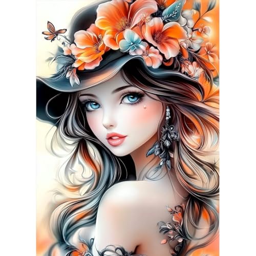 MAXBYE Diamond Painting Art Kits für Erwachsene, Schöne Dame Diamond Kunst Komplett Set DIY Gem Kunsthandwerk Für Anfänger, 5D Blumen Diamant Bilder Kristall Kreuzstich Home Wall Decor 30x40cm MAXBYE Diamond Painting Art Kits für Erwachsene, Schöne Dame Diamond Kunst Komplett Set DIY Gem Kunsthandwerk Für Anfänger, 5D Blumen Diamant Bilder Kristall Kreuzstich Home Wall Decor 30x40cm von MAXBYE