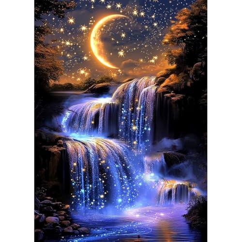 MAXBYE Diamond Painting Erwachsene Landschaft, 5D Traumhafte Nacht Diamond Art Komplett Set DIY Diamant Bilder für Anfänger, Runde Gem Kristall Kreuzstich Home Wall Decor Geschenk 30x40cm MAXBYE Diamond Painting Erwachsene Landschaft, 5D Traumhafte Nacht Diamond Art Komplett Set DIY Diamant Bilder für Anfänger, Runde Gem Kristall Kreuzstich Home Wall Decor Geschenk 30x40cm von MAXBYE