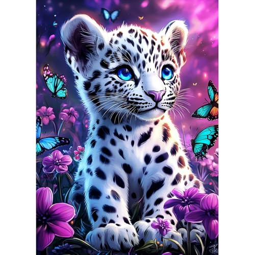 MAXBYE Diamond Painting Erwachsene Schneeleopard Art Kits, 5D Blume Diamond Kunst Komplett Set DIY Gem Kunsthandwerk für Anfänger, Runde Diamant Bilder Kristall Kreuzstich Home Wall Decor 30x40cm MAXBYE Diamond Painting Erwachsene Schneeleopard Art Kits, 5D Blume Diamond Kunst Komplett Set DIY Gem Kunsthandwerk für Anfänger, Runde Diamant Bilder Kristall Kreuzstich Home Wall Decor 30x40cm von MAXBYE