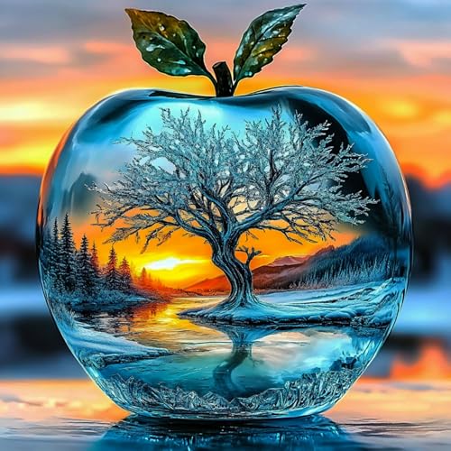 MAXBYE Diamond Painting für Erwachsene, 5D Winter Glasäpfel Diamond Art Komplett Set DIY Diamant Bilder für Anfänger, Runde Gem Kristall Kreuzstich Home Wall Decor Geschenk 30x30cm MAXBYE Diamond Painting für Erwachsene, 5D Winter Glasäpfel Diamond Art Komplett Set DIY Diamant Bilder für Anfänger, Runde Gem Kristall Kreuzstich Home Wall Decor Geschenk 30x30cm von MAXBYE