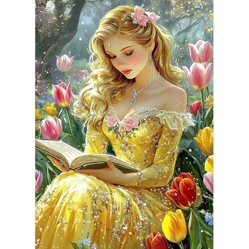 MAXBYE Hübsche Dame Diamond Painting Art Kits, 5D Tulpen Diamond Kunst Komplett Set DIY Gem Kunsthandwerk für Erwachsene Anfänger, Runde Diamant Bilder Kristall Kreuzstich Home Wall Decor 30x40cm MAXBYE Hübsche Dame Diamond Painting Art Kits, 5D Tulpen Diamond Kunst Komplett Set DIY Gem Kunsthandwerk für Erwachsene Anfänger, Runde Diamant Bilder Kristall Kreuzstich Home Wall Decor 30x40cm von MAXBYE