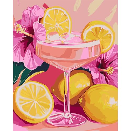 MAXBYE Malen Nach Zahlen Erwachsene, Rosa Tasse Paint by Numbers DIY Zitrone Handgemalt Ölgemälde Kit Leinwand Acrylfarben Painting für Home Decor Geburtstag Geschenk, Ohne Rahmen 40x50cm MAXBYE Malen Nach Zahlen Erwachsene, Rosa Tasse Paint by Numbers DIY Zitrone Handgemalt Ölgemälde Kit Leinwand Acrylfarben Painting für Home Decor Geburtstag Geschenk, Ohne Rahmen 40x50cm von MAXBYE