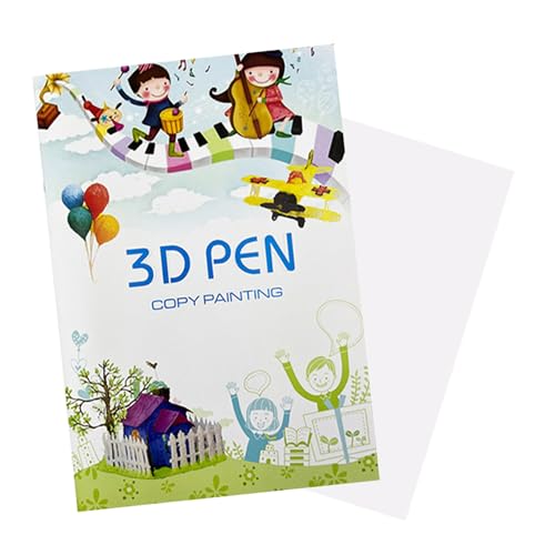 1 Satz 3D-Druck-Zeichenbücher, Dicke Papiervorlagen, Kreative DIY-Zeichenvorlagen-Werkzeuge, Bunte 3D-Graffiti-Stifte, Druckstift-Starterkit, 3D-Kreativ-Geschenkset von MAXQUU