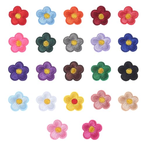 22 Stück Sonnenblumenblüten-Applikationen, Kleidungsstickflicken, Modeaccessoires für die Kleidungsdekoration, können zum Nähen oder Bügeln verwendet werden. von MAXQUU