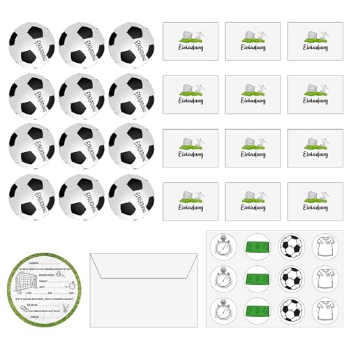MAXQUU 12 Fußball-Geburtstagseinladungskarten mit Umschlägen und kleinen Anhängern, Kindergeburtstag-Einladungskarten, Geburtstagseinladungen, Einladungskarten, Partyzubehör, Fußball-Einladungskarten MAXQUU 12 Fußball-Geburtstagseinladungskarten mit Umschlägen und kleinen Anhängern, Kindergeburtstag-Einladungskarten, Geburtstagseinladungen, Einladungskarten, Partyzubehör, Fußball-Einladungskarten von MAXQUU