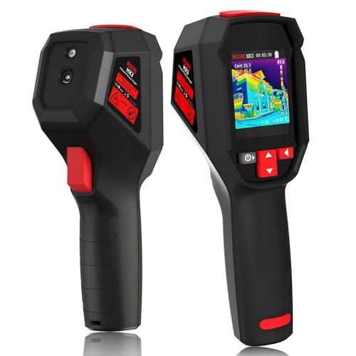 Wärmebildkamera 240×240 Auflösung 15 Farbpaletten Infrarot Wärmekamera -4°F bis 1022°F 25Hz Wiederaufladbare tragbare Wärmebildkamera mit Laserpointer 50°FOV für Hausinspektion HVAC Wärmebildkamera 240×240 Auflösung 15 Farbpaletten Infrarot Wärmekamera -4°F bis 1022°F 25Hz Wiederaufladbare tragbare Wärmebildkamera mit Laserpointer 50°FOV für Hausinspektion HVAC von MAXRIENY