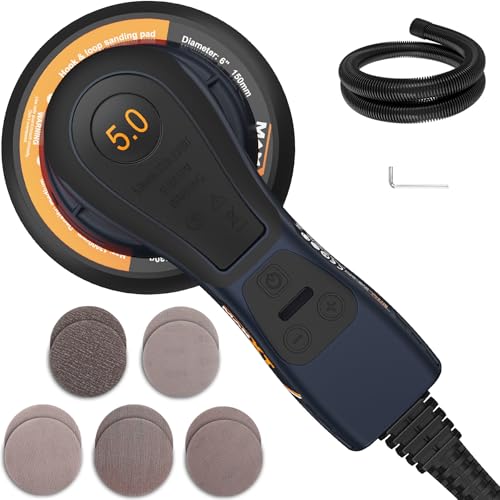 MAXXT 5,0 mm Brushless Exzenterschleifer 230V mit Dreikernverkabelung - Vielseitiger Elektrischer Schleifer mit Variablem Tempo und 10 Schleifscheiben - Kabelgebunden MAXXT 5,0 mm Brushless Exzenterschleifer 230V mit Dreikernverkabelung - Vielseitiger Elektrischer Schleifer mit Variablem Tempo und 10 Schleifscheiben - Kabelgebunden von MAXXT