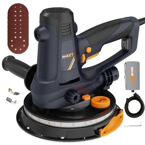MAXXT Handschleifmaschine für Trockenbau, 810W Elektroschleifmaschine für Wände, 1500-2800RPM variable Geschwindigkeit, einstellbare Absaugung, Grob-/Feinschliff, 8 Stück Schleifscheibn MAXXT Handschleifmaschine für Trockenbau, 810W Elektroschleifmaschine für Wände, 1500-2800RPM variable Geschwindigkeit, einstellbare Absaugung, Grob-/Feinschliff, 8 Stück Schleifscheibn von MAXXT
