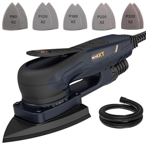 MAXXT Profi Bürstenloser 3mm Dreieck-Schleifer - 350W Starker EC Motor, Geschwindigkeitsregulierung, Lieferung Mit 10 Premium Schleifpapieren Für Präzisionsschleifen Von Holz MAXXT Profi Bürstenloser 3mm Dreieck-Schleifer - 350W Starker EC Motor, Geschwindigkeitsregulierung, Lieferung Mit 10 Premium Schleifpapieren Für Präzisionsschleifen Von Holz von MAXXT
