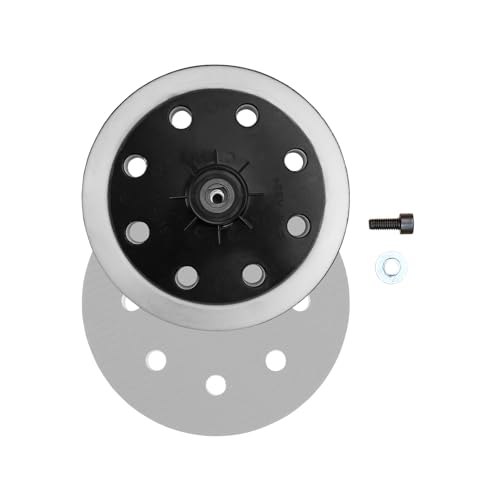 MAXXT Schleifpad 180mm – Profi-Schleifscheibe für Trockenbauschleifer, 8 Löcher, Rund, mit Schrauben und Abstandshaltern von MAXXT