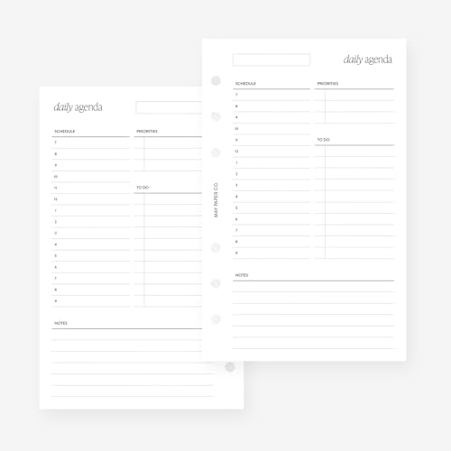Franklin Covey Compact undatierter Tagesplaner Nr. 03 Stundenplaner-Einlage Agenda-Nachfüllpackung für FC Compact 6-Loch-Ringbinder, 4,25 x 6,75 cm von MAY PAPER CO.
