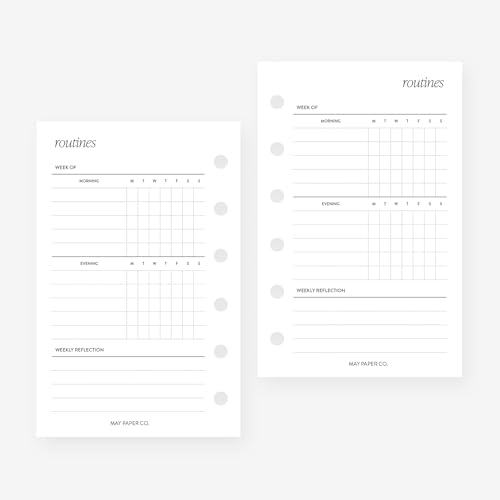 Pocket Routines Planer-Einlage Agenda-Nachfüllpackung für Ringbuch im Taschenformat 6, 8,1 x 12,7 cm von MAY PAPER CO.