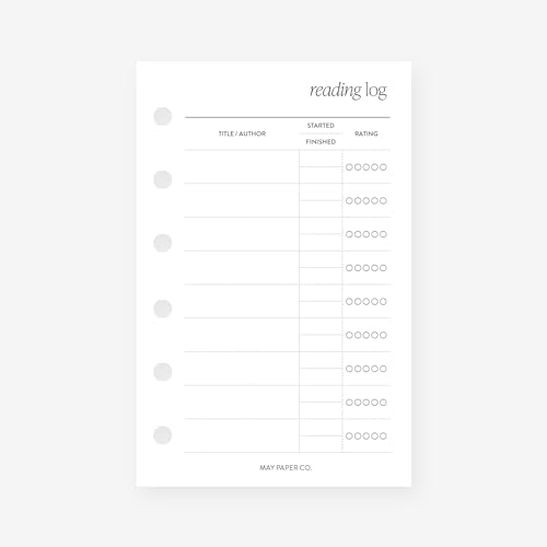 Taschenleseprotokollplaner, Agenda-Nachfüllpackung für Ringbuch im Taschenformat 6, 8,1 x 12,7 cm von MAY PAPER CO.