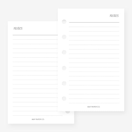 Taschennotizen, liniert, Terminplaner, Nachfüllpackung für Ringbuch im Taschenformat 6, 8,1 x 12,7 cm von MAY PAPER CO.