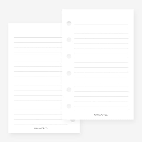 Taschenplaner, liniert, Terminplaner, Nachfüllpackung für Ringbuch im Taschenformat 6, 8,1 x 12,7 cm von MAY PAPER CO.