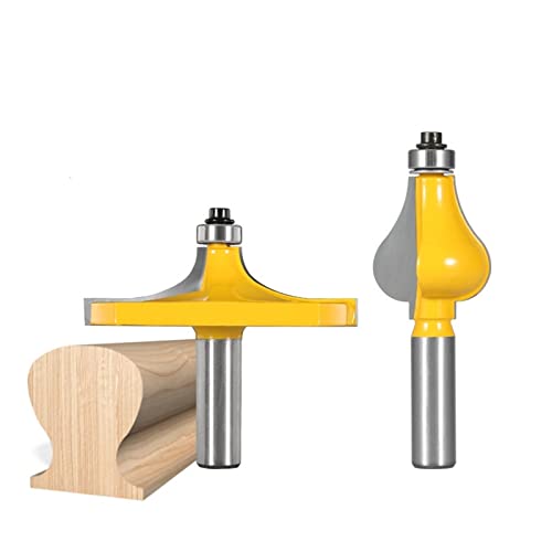 Set mit Fräsern für Schienen und Stangen, 2 Stück, Set mit Fräsern für Handlauf, 8 mm, 12 mm, 12,7 mm, Armstütze, Mühle Handlauf, Router, Bits Set Fräser aus Hartmetall Set mit Fräsern für Schienen und Stangen, 2 Stück, Set mit Fräsern für Handlauf, 8 mm, 12 mm, 12,7 mm, Armstütze, Mühle Handlauf, Router, Bits Set Fräser aus Hartmetall von MAYABI