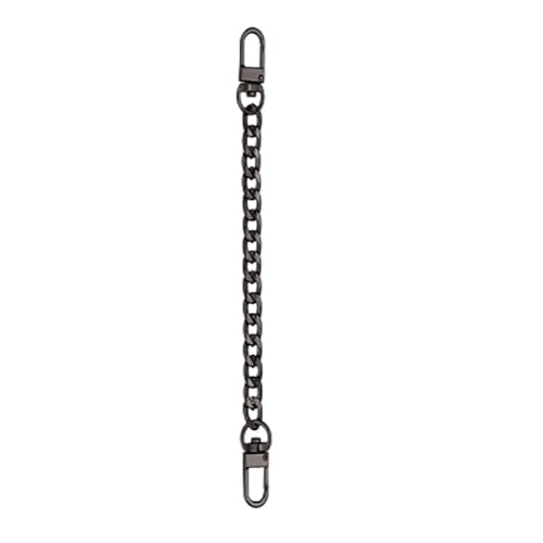 MAYANGYANG Taschenkette 20cm Metall Taschenkette DIY Woven Bag Schultergurt Crossbody Bag Metall Ersatzketten Taschenverlängerung Zubehör Kette FüR Tasche(Noir) von MAYANGYANG