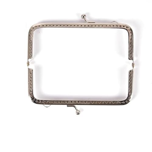 MAYANGYANG Taschenrahmen 1pc Retro Metall Blume Handtasche Tasche 6,5 cm/8,5 CM/12 CM/15 CM/18 CM/20 cm DIY Machen Handwerk Rahmen Kuss Schließe Schloss Silber TaschenbüGel(12CM Silver) von MAYANGYANG