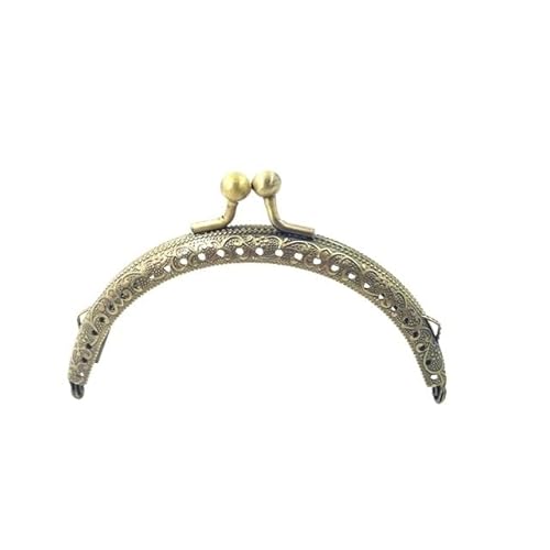 MAYANGYANG Taschenrahmen 6,5/7,5/8,5/10,5/12,5/15/20 cm DIY Metall Halbkreis Rahmen Geldbörse Griff Münze Taschen Metall Kuss Schließe Schloss Rahmen Zubehör TaschenbüGel(10.5cm) von MAYANGYANG