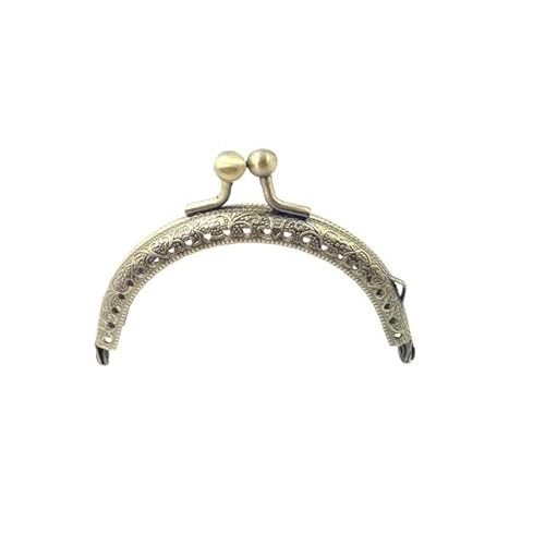 MAYANGYANG Taschenrahmen 6,5/7,5/8,5/10,5/12,5/15/20 cm DIY Metall Halbkreis Rahmen Geldbörse Griff Münze Taschen Metall Kuss Schließe Schloss Rahmen Zubehör TaschenbüGel(8.5cm) von MAYANGYANG