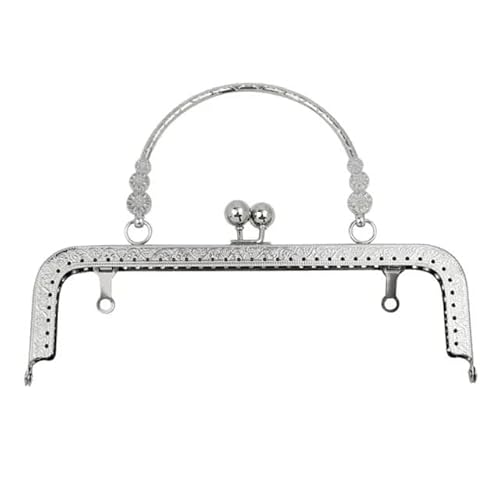 MAYANGYANG Taschenrahmen Geldbörsen-Verschluss-Rahmen, Kuss-Verschluss, Metall-Geldbörsen-Rahmen for die Herstellung von DIY-Handtaschen TaschenbüGel(Silver) von MAYANGYANG