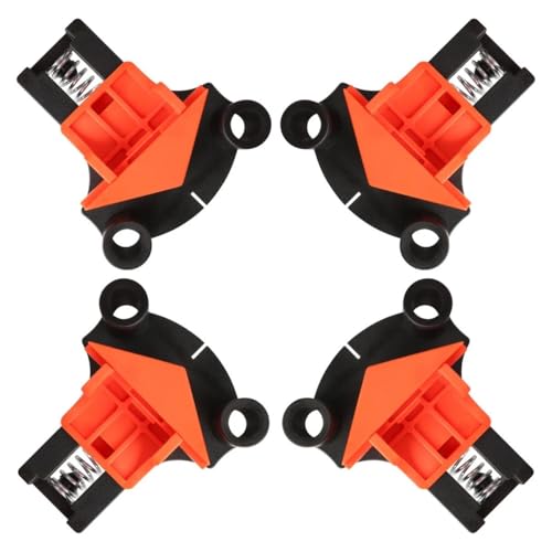 MAYANGYANG Winkelspanner 1/4PCS Ecke Klemme 90 Grad Rechtwinklig Klemme Befestigung Clips Bar Bild Rahmen Ecke Clip DIY Leuchte Toos Eckspanner(4PCS) von MAYANGYANG