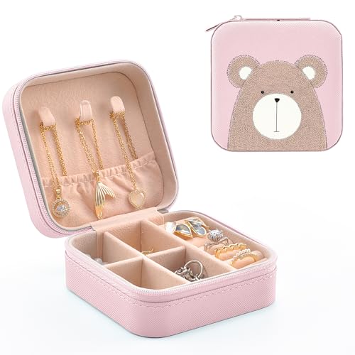 MAYCARI Reise Schmuckkästchen Kunstleder, Kleine Schmuckschatulle Mini Schmuck Organizer Tragbar Schmuckbox für Ringe, Halskette, Ohrringe MAYCARI Reise Schmuckkästchen Kunstleder, Kleine Schmuckschatulle Mini Schmuck Organizer Tragbar Schmuckbox für Ringe, Halskette, Ohrringe von MAYCARI