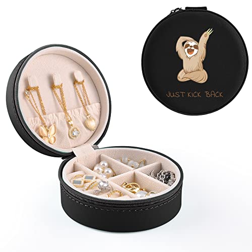 MAYCARI Schmuckkästchen Reise PU-Leder Schmuckschatulle Kleine Schmucketui für Ringe,Ohrringe,Halskette Mini Schmuck Organizers für Mädchen Geschenk von MAYCARI